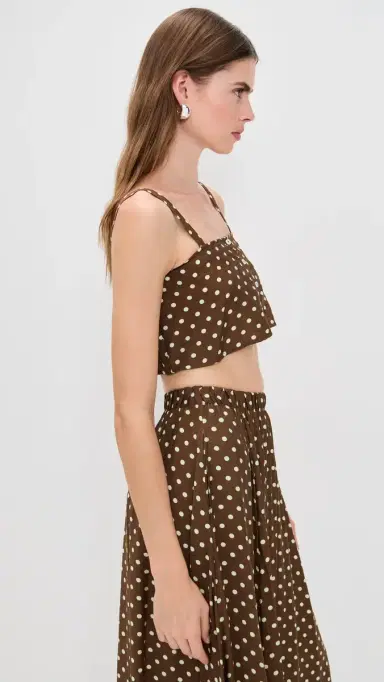 LE BOP artha Cropped Top Chocolate Dot | Thumbnail 4 LE BOP artha Cropped Top Chocolate Dot | Thumbnail 4
