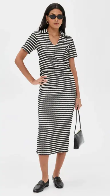 LE BOP Mila Polo Top Black Stripe | Thumbnail 5 LE BOP Mila Polo Top Black Stripe | Thumbnail 5