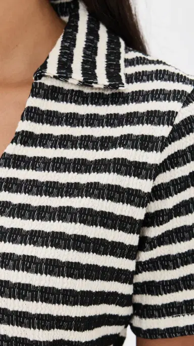 LE BOP Mila Polo Top Black Stripe | Thumbnail 6 LE BOP Mila Polo Top Black Stripe | Thumbnail 6