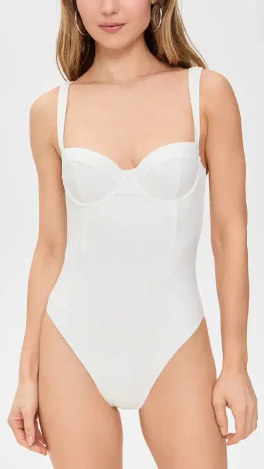 SIMKHAI Kyle Bustier One Piece White | Thumbnail 2