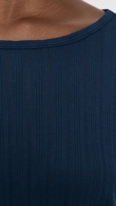 Eberjey Pointelle Short Sleeve Tee Navy | Thumbnail 6 Eberjey Pointelle Short Sleeve Tee Navy | Thumbnail 6