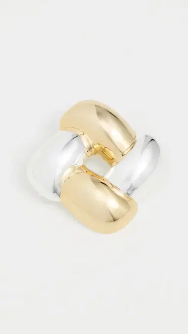 Jenny Bird Woven Square Brooch Two-Tone | Thumbnail 2 Jenny Bird Woven Square Brooch Two-Tone | Thumbnail 2