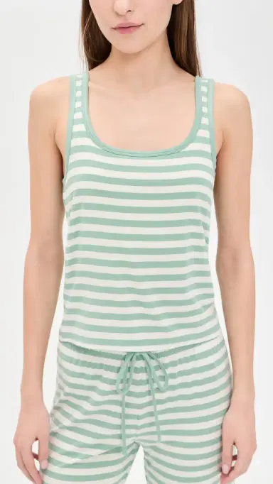 Z Supply Kiera Stripe Tank Top Crystal Green | Thumbnail 2