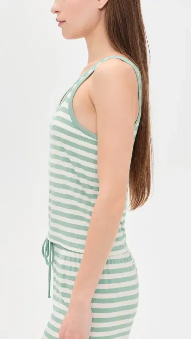 Z Supply Kiera Stripe Tank Top Crystal Green | Thumbnail 4