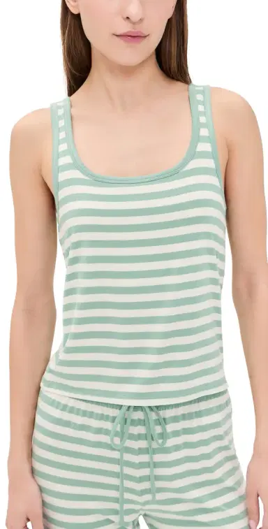 Z Supply Kiera Stripe Tank Top Crystal Green | Thumbnail 1