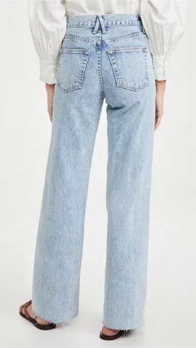 SLVRLAKE Grace High Rise Wide Leg Jeans Time To Go 32 | Thumbnail 3