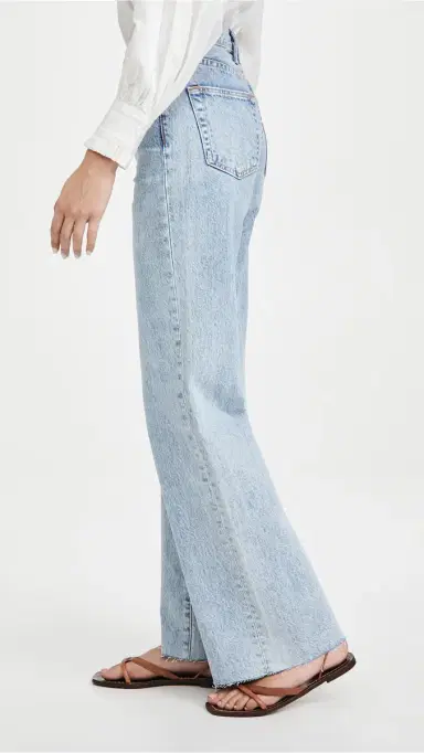 SLVRLAKE Grace High Rise Wide Leg Jeans Time To Go 32 | Thumbnail 4