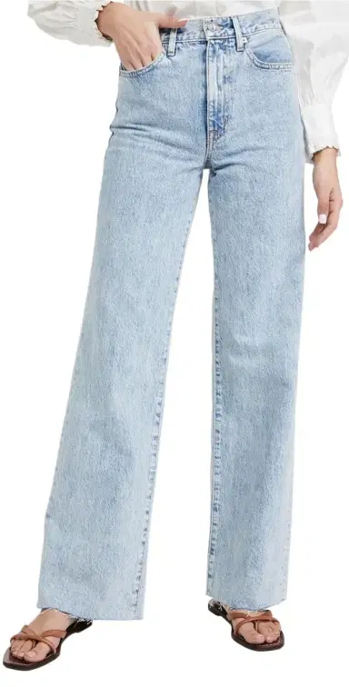SLVRLAKE Grace High Rise Wide Leg Jeans Time To Go 32 | Thumbnail 1