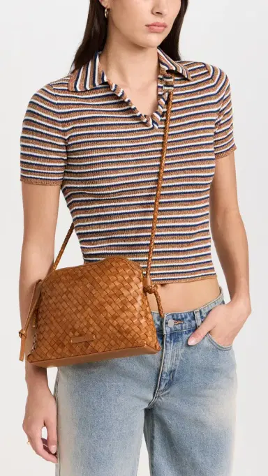 Loeffler Randall Mallory Woven Crossbody Bag Timber One Size | Thumbnail 3