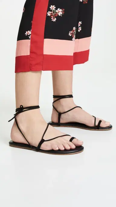 TKEES Jo Lace Up Sandals Bleeker / Black 5 | Thumbnail 3