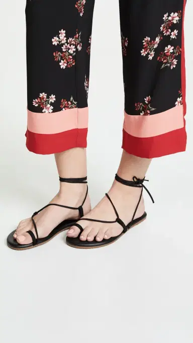 TKEES Jo Lace Up Sandals Bleeker / Black 5 | Thumbnail 4