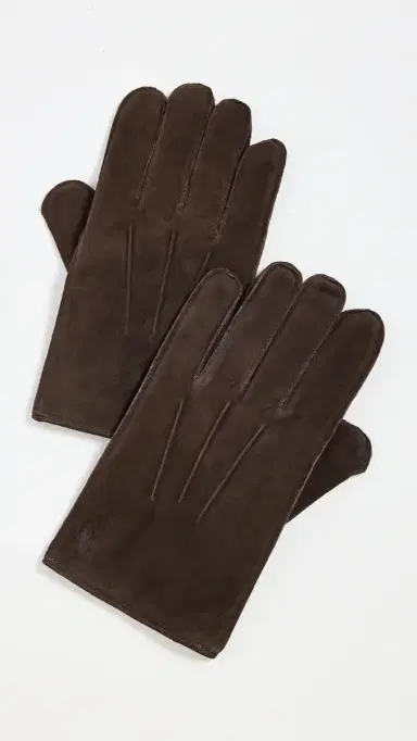 Polo Ralph Lauren Everyday Suede Gloves Dark Brown | Thumbnail 2