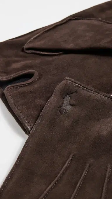 Polo Ralph Lauren Everyday Suede Gloves Dark Brown | Thumbnail 3