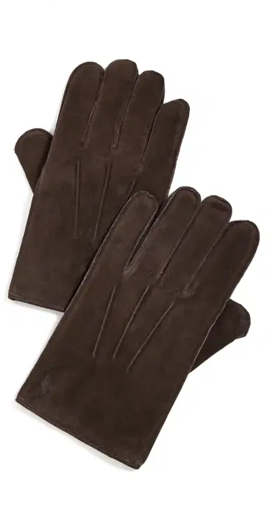 Polo Ralph Lauren Everyday Suede Gloves Dark Brown | Thumbnail 1