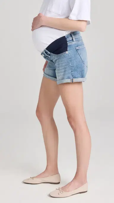 DL1961 Zoie Shorts Maternity: Relaxed 4.5 Lt. Springdale Rolled 24 | Thumbnail 2