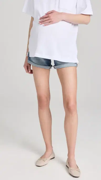 DL1961 Zoie Shorts Maternity: Relaxed 4.5 Lt. Springdale Rolled 24 | Thumbnail 4