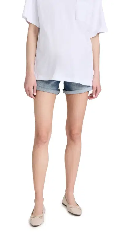 DL1961 Zoie Shorts Maternity: Relaxed 4.5 Lt. Springdale Rolled 24 | Thumbnail 1