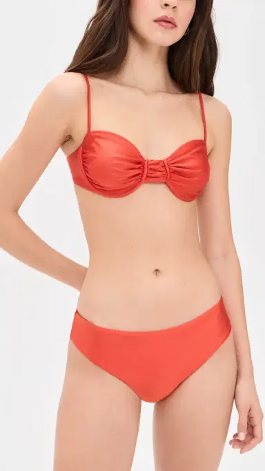 JADE Swim Mia Bikini Top Persimmon Sheen | Thumbnail 5