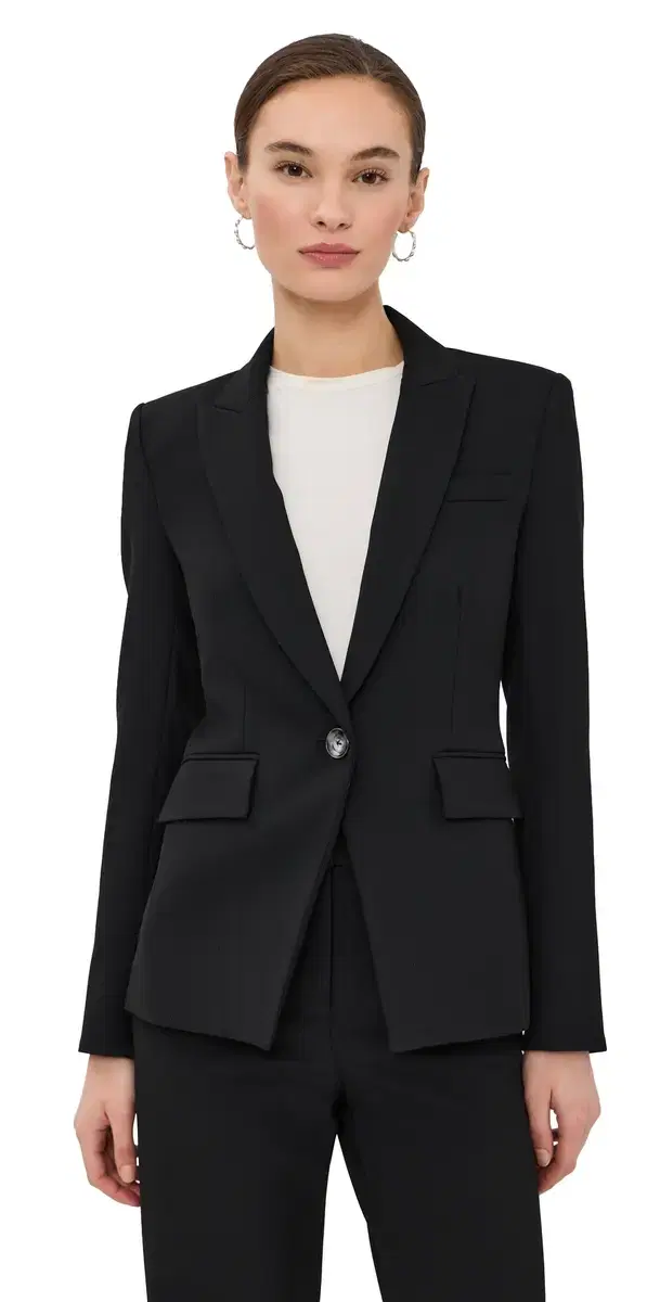 Veronica Beard Single Breasted Miller Jacket Black