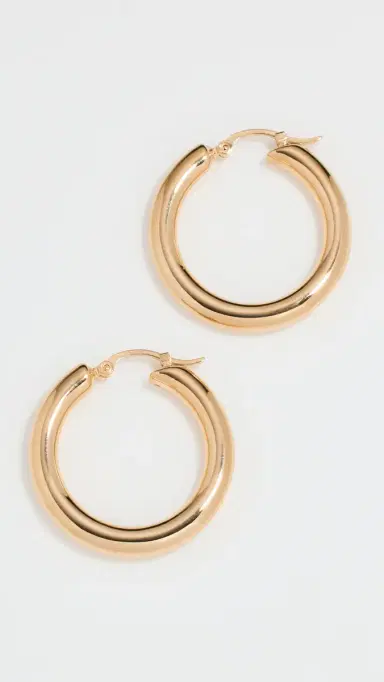 Ariel Gordon Jewelry 14k Gold Junior Helium Hoops Gold One Size | Thumbnail 4
