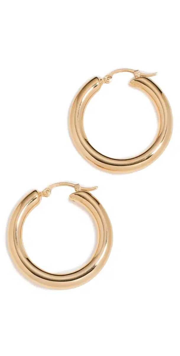 14k Gold Junior Helium Hoops Gold One Size