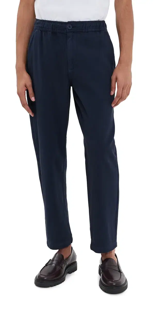 Wax London Cotton Kurt Trousers Navy