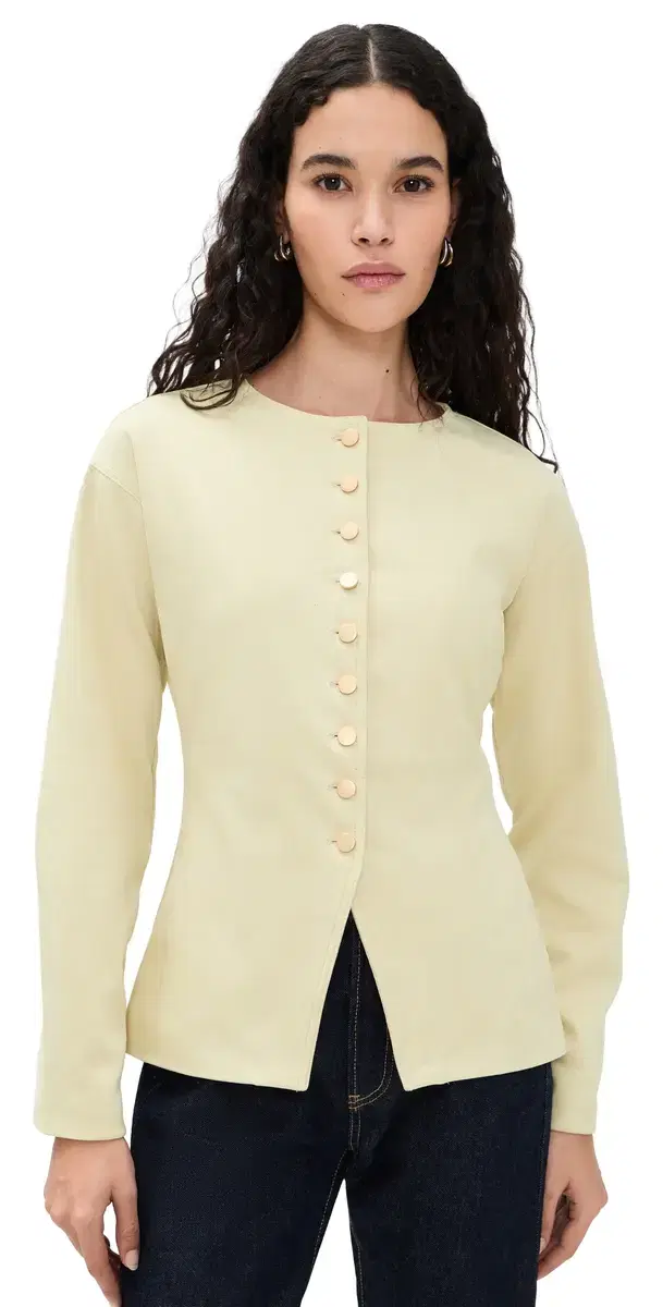 4th & Reckless Levony Faux uede Blazer Buttercream