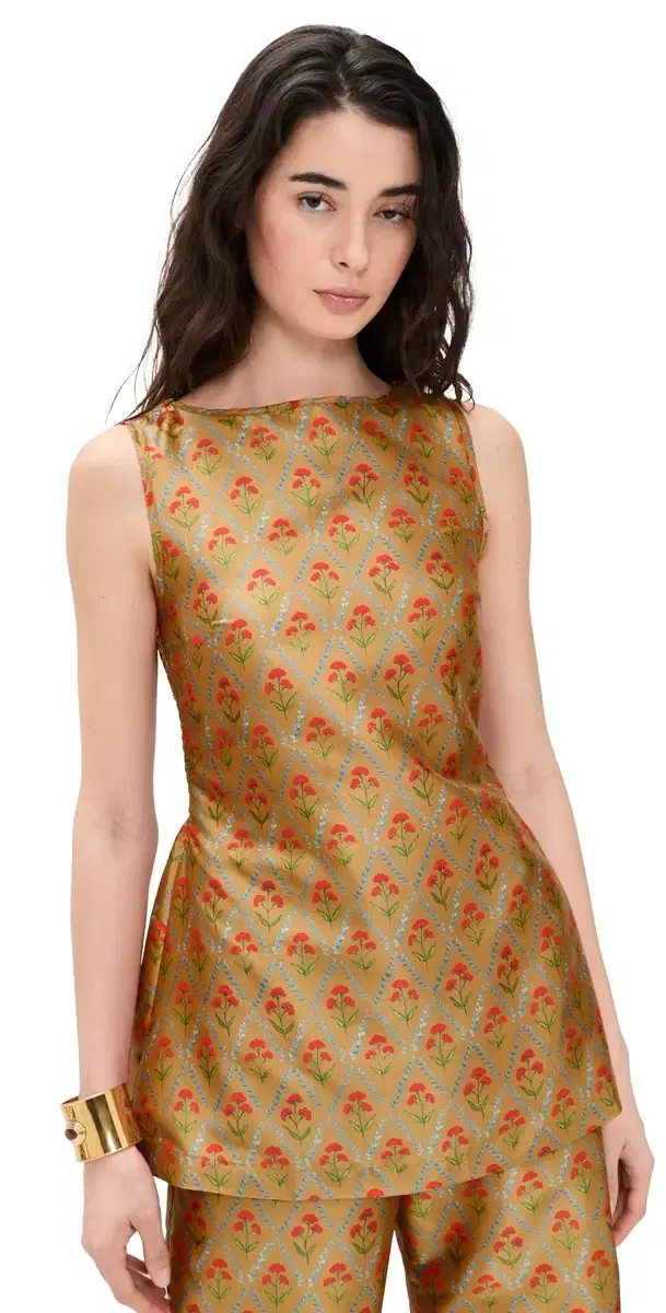 Celine Top attice Floral Khaki