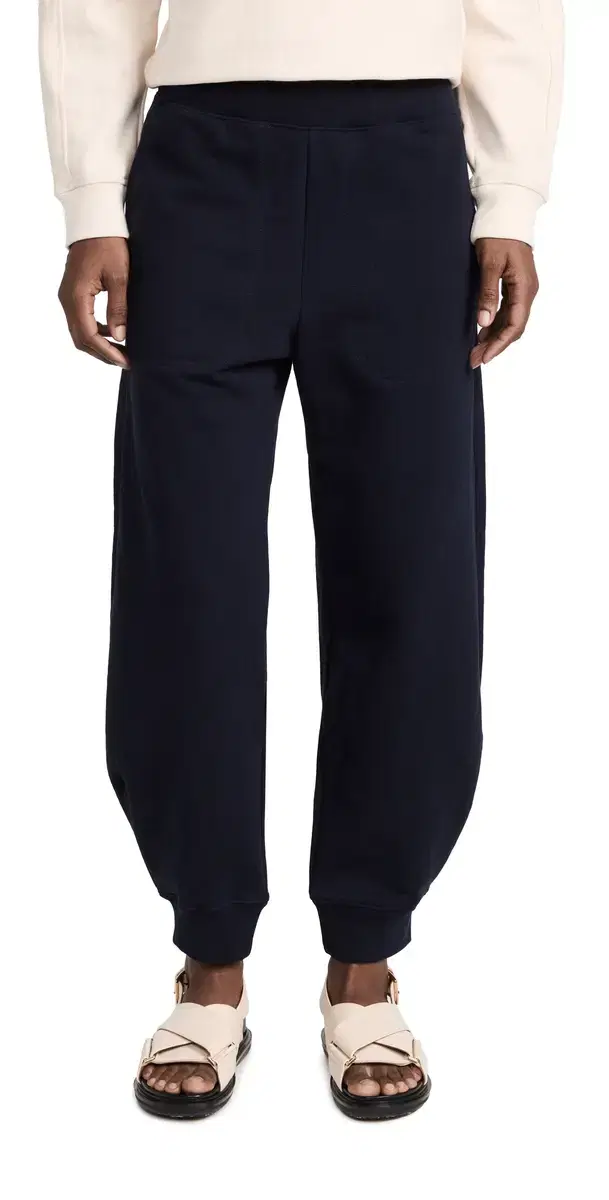 Tibi Calder Long Length Sweatpants Navy