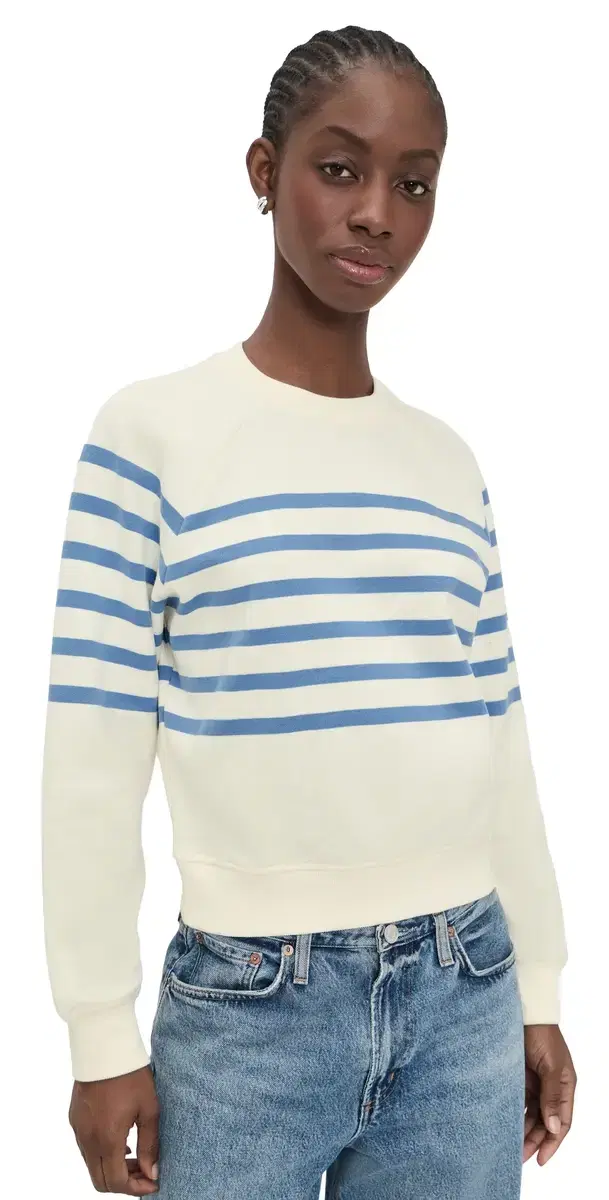 Cloud 9 Pullover Antique White/Blue Stripe