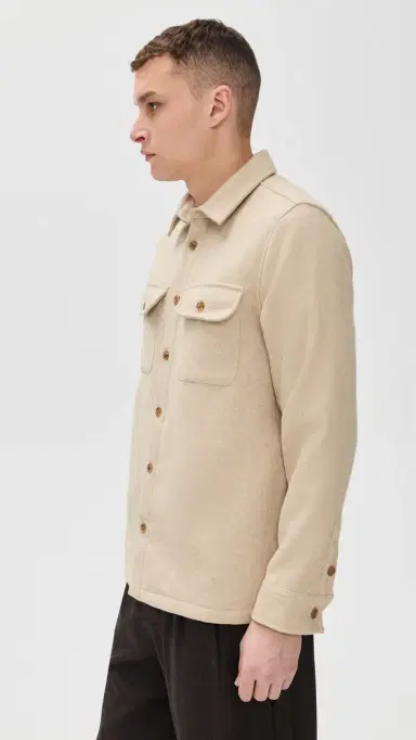Wax London Lomond Shirt Jacket Natural | Thumbnail 4