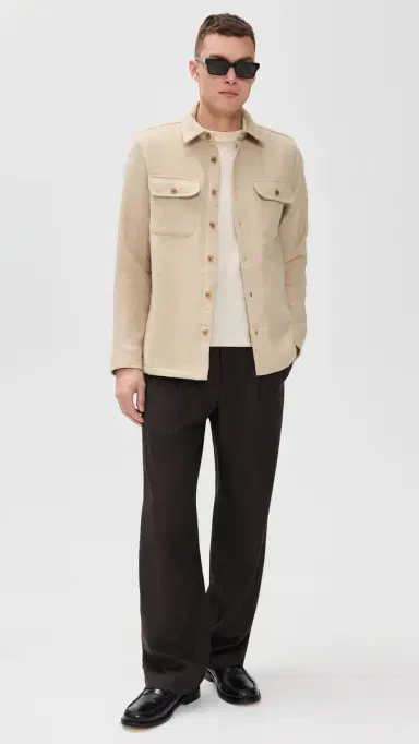 Wax London Lomond Shirt Jacket Natural | Thumbnail 5