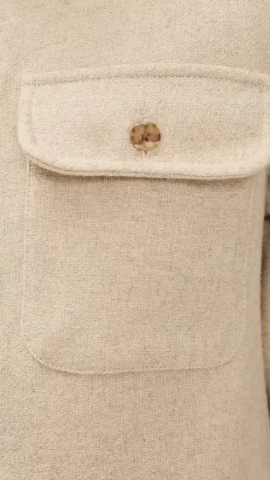 Wax London Lomond Shirt Jacket Natural | Thumbnail 6