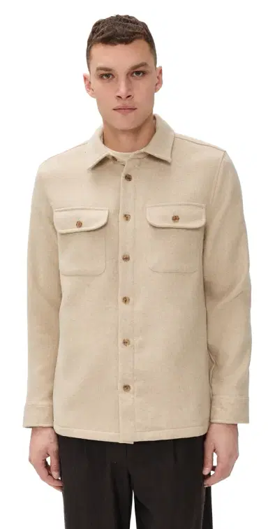 Wax London Lomond Shirt Jacket Natural | Thumbnail 1