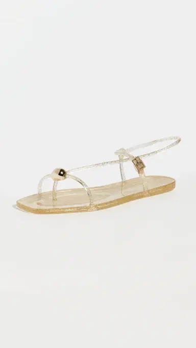 Loeffler Randall Dana Strappy Jelly Sandals Champagne 6 | Thumbnail 2