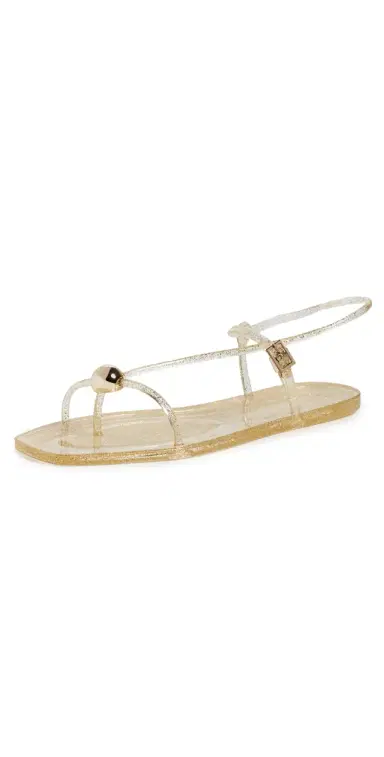 Loeffler Randall Dana Strappy Jelly Sandals Champagne 6 | Thumbnail 1