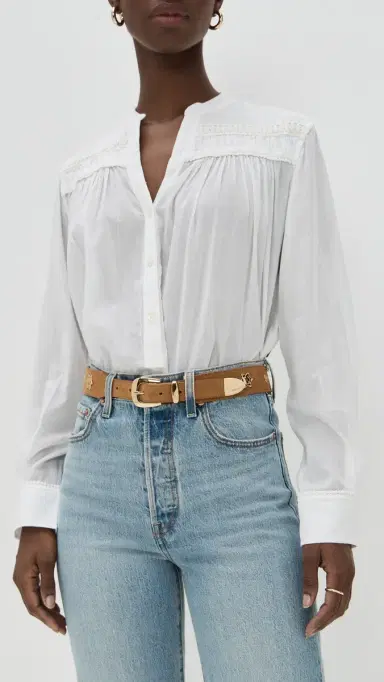 Madewell Western Sun Studded Belt Aged Cognac | Thumbnail 3