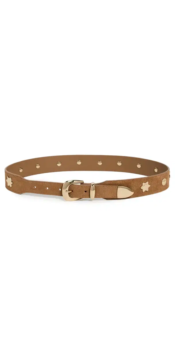 Western Sun Studded Belt Aged Cognac
