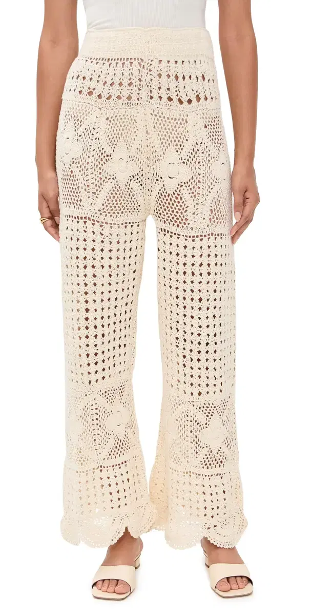 Wesley Handmade Crochet Pants White
