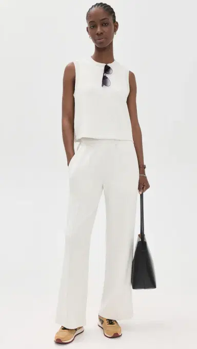 Varley Shea Crop Tank Ivory Marl L | Thumbnail 5 Varley Shea Crop Tank Ivory Marl L | Thumbnail 5