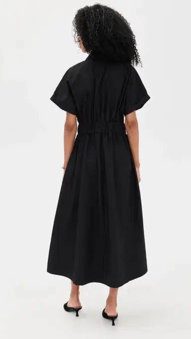 LE BOP Roberta Button Down Dress Black XS | Thumbnail 3