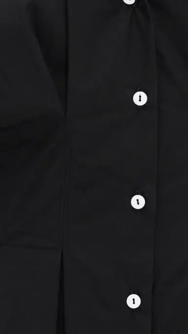 LE BOP Roberta Button Down Dress Black XS | Thumbnail 6