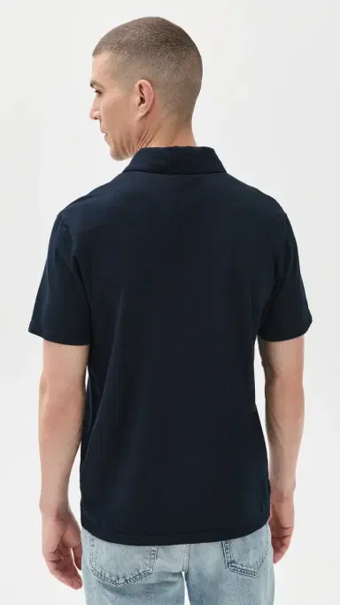 Vince Garment Dye Polo Washed Coastal M | Thumbnail 3