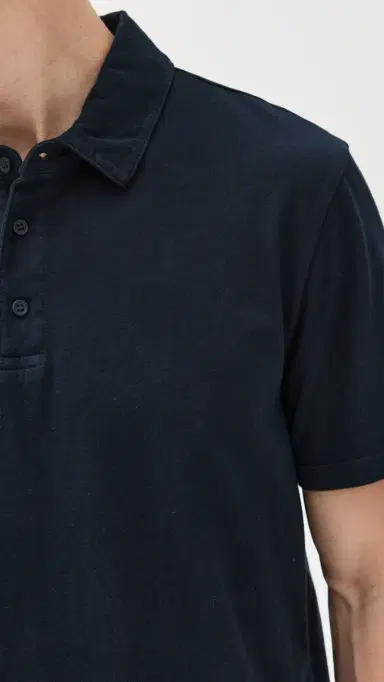 Vince Garment Dye Polo Washed Coastal M | Thumbnail 6