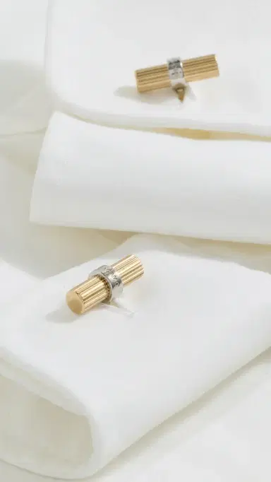 Ferragamo Clink Lighter Cufflinks Gold Tone One Size | Thumbnail 4