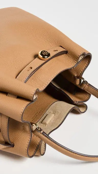 Tory Burch Romy Bucket Bag Tiramisu One Size | Thumbnail 6 Tory Burch Romy Bucket Bag Tiramisu One Size | Thumbnail 6