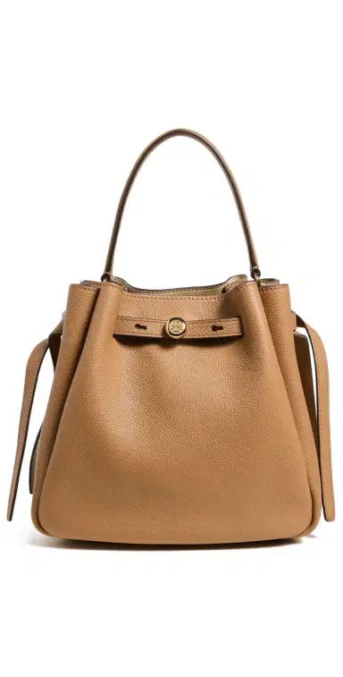 Tory Burch Romy Bucket Bag Tiramisu One Size | Thumbnail 1 Tory Burch Romy Bucket Bag Tiramisu One Size | Thumbnail 1