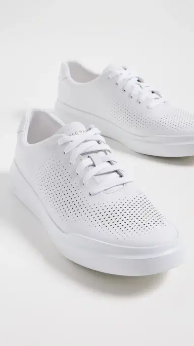 Cole Haan Grandpro Rally Laser Cut Sneakers White | Thumbnail 4