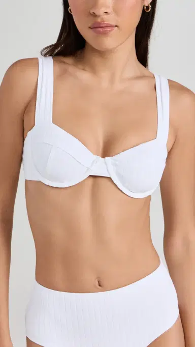 Solid & Striped The Lilo Bikini Top Marshmallow M | Thumbnail 2