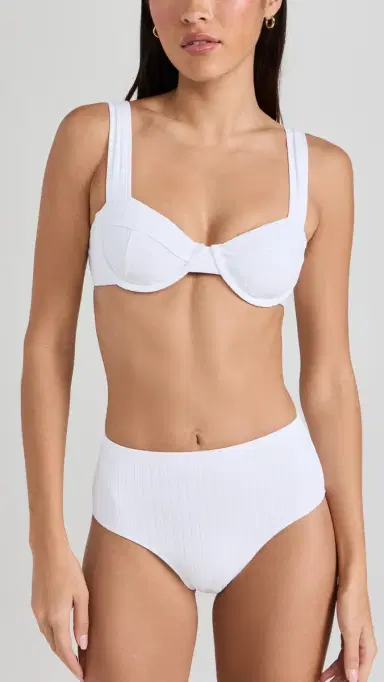 Solid & Striped The Lilo Bikini Top Marshmallow M | Thumbnail 6
